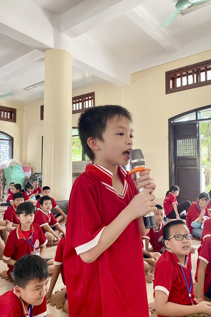 Last day of Teenage Retreat in summer at Tay Khanh pagoda