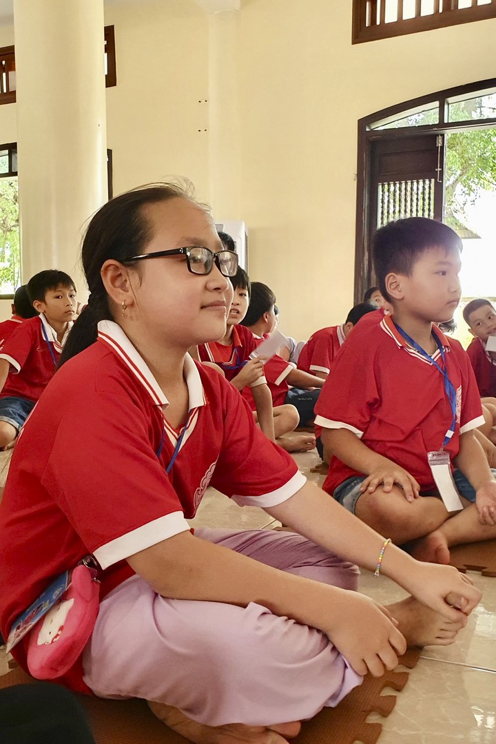 Last day of Teenage Retreat in summer at Tay Khanh pagoda