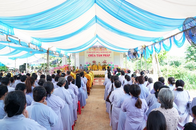 Lễ thượng bảng hiệu chùa Tâm Pháp – Bình Phước