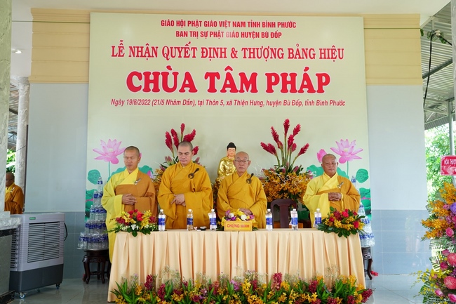 Lễ thượng bảng hiệu chùa Tâm Pháp – Bình Phước