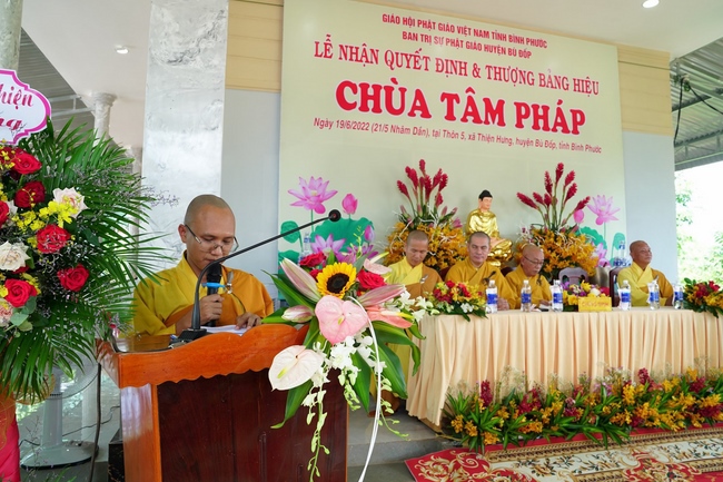 Lễ thượng bảng hiệu chùa Tâm Pháp – Bình Phước