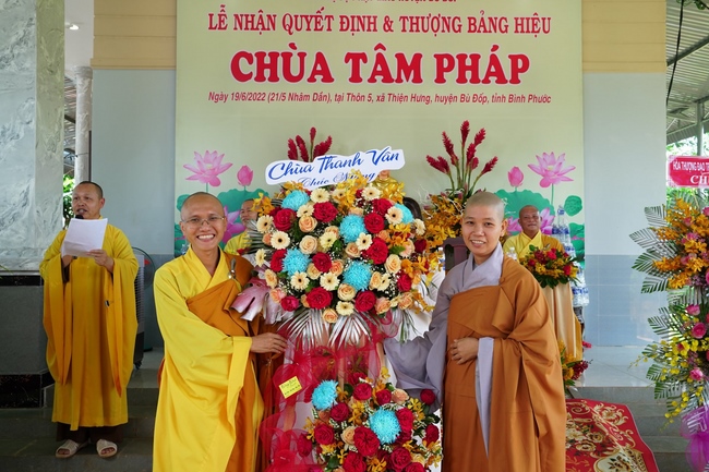 Lễ thượng bảng hiệu chùa Tâm Pháp – Bình Phước