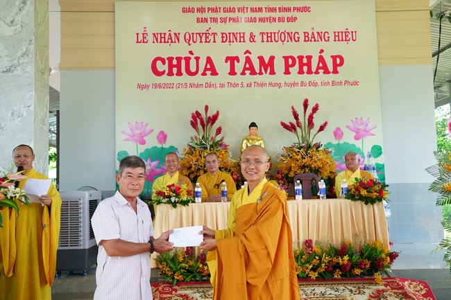 Lễ thượng bảng hiệu chùa Tâm Pháp – Bình Phước