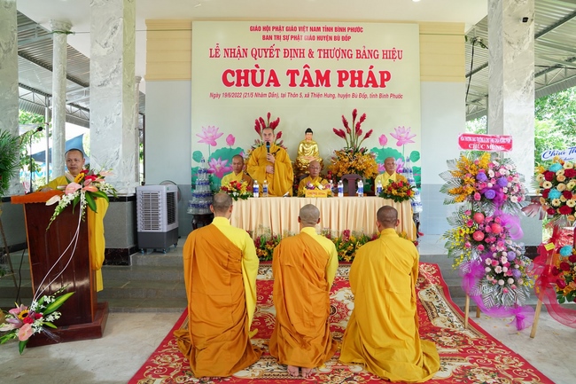 Lễ thượng bảng hiệu chùa Tâm Pháp – Bình Phước