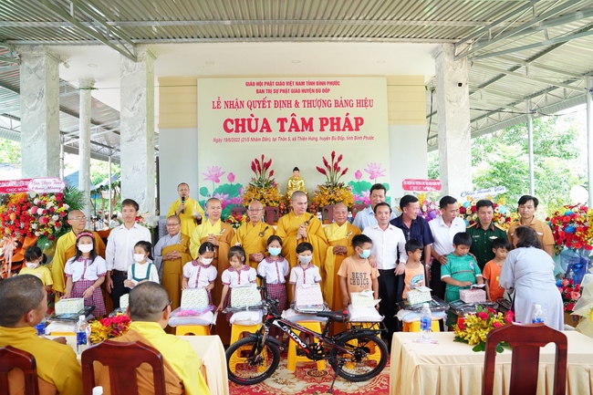 Lễ thượng bảng hiệu chùa Tâm Pháp – Bình Phước