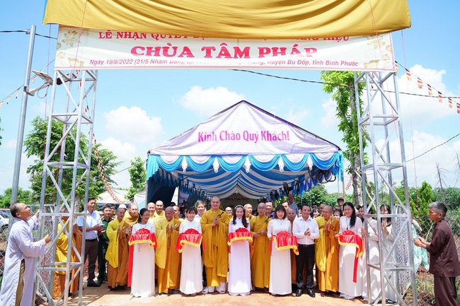 Lễ thượng bảng hiệu chùa Tâm Pháp – Bình Phước