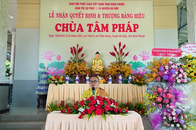 Lễ thượng bảng hiệu chùa Tâm Pháp – Bình Phước