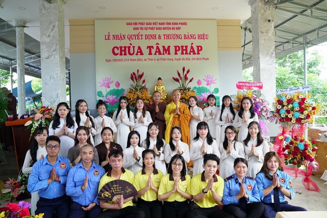 Lễ thượng bảng hiệu chùa Tâm Pháp – Bình Phước