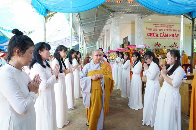 Lễ thượng bảng hiệu chùa Tâm Pháp – Bình Phước