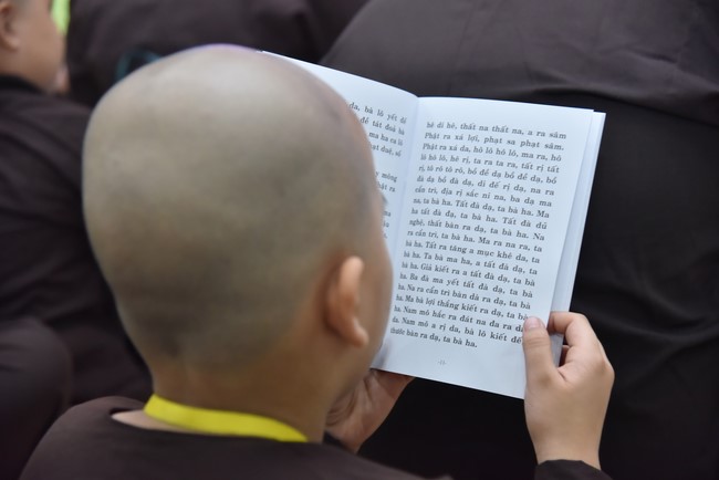 The second day of Temporary ordination retreat for Children in Summer