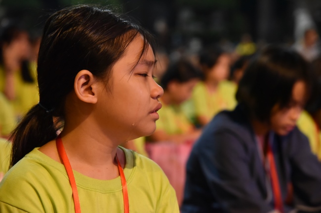 Last day of Temporary Ordination Retreat for Children in Summer