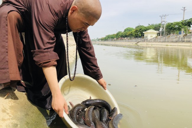 Charity in sowing blessing of Dong Cao Pagoda