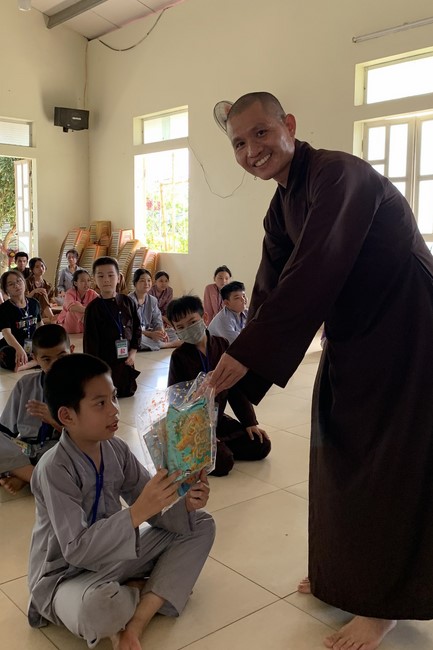 The Last Day of Temporary ordination in Summer for Children at Dong Cao Pagoda