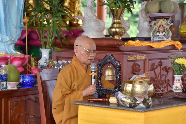 Hoang Phap pagoda monks attending the Pratimoksa precept chanting Rite