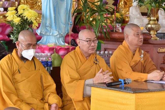 Hoang Phap pagoda monks attending the Pratimoksa precept chanting Rite