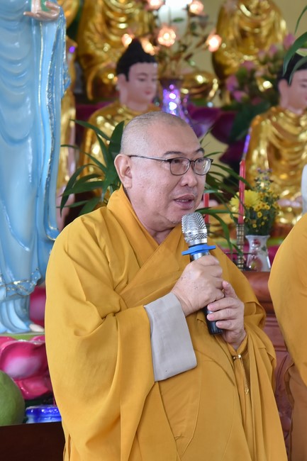Hoang Phap pagoda monks attending the Pratimoksa precept chanting Rite