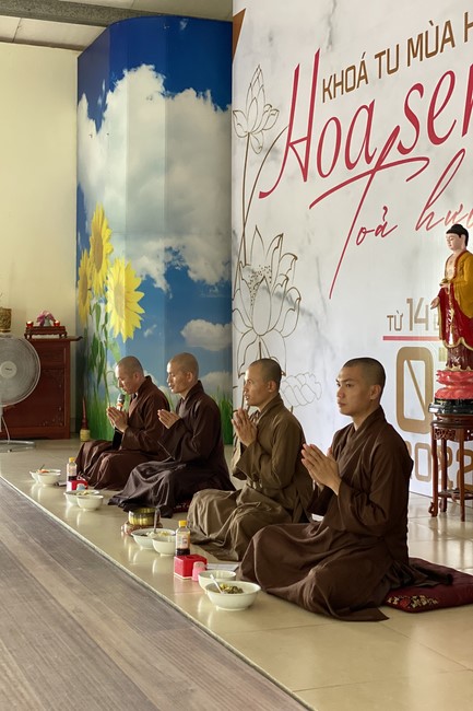 The 4th day of Summer Retreat 2022 at Dong Cao Pagoda