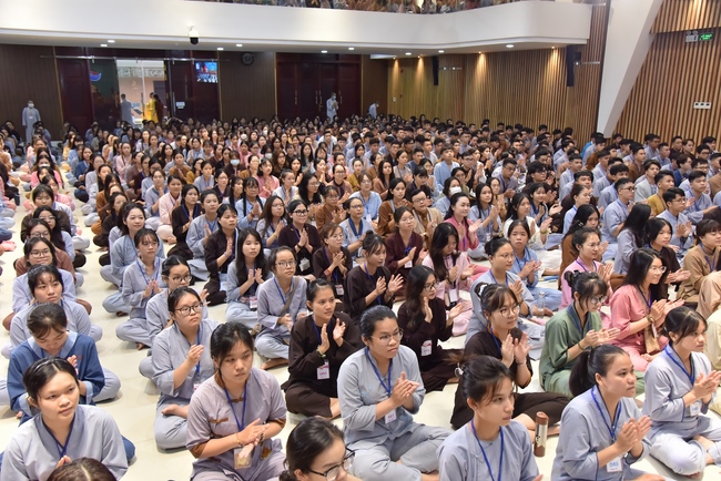 The first day of Summer Retreat 2022 at Hoang Phap Pagoda