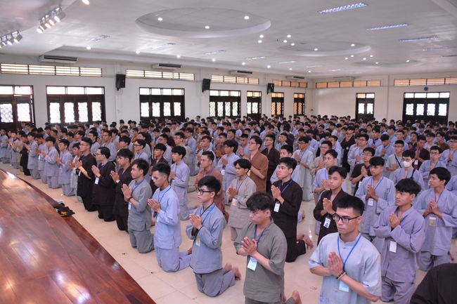 The first day of Summer Retreat 2022 at Hoang Phap Pagoda