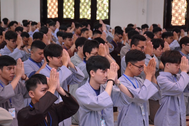 The first day of Summer Retreat 2022 at Hoang Phap Pagoda