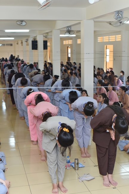 The first day of Summer Retreat 2022 at Hoang Phap Pagoda