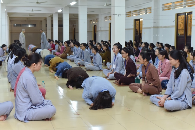 The first day of Summer Retreat 2022 at Hoang Phap Pagoda