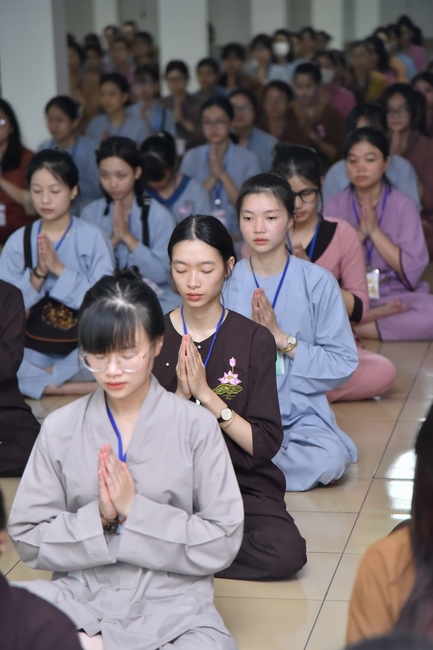 The first day of Summer Retreat 2022 at Hoang Phap Pagoda