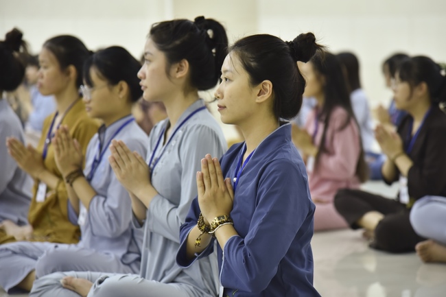 The first day of Summer Retreat 2022 at Hoang Phap Pagoda