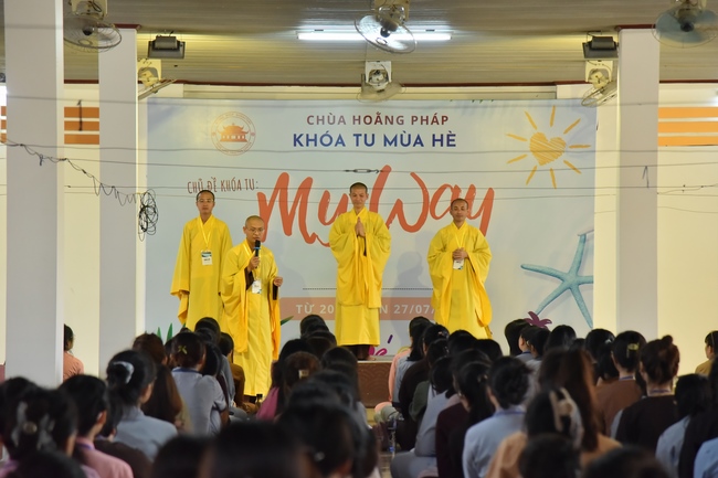 The first day of Summer Retreat 2022 at Hoang Phap Pagoda