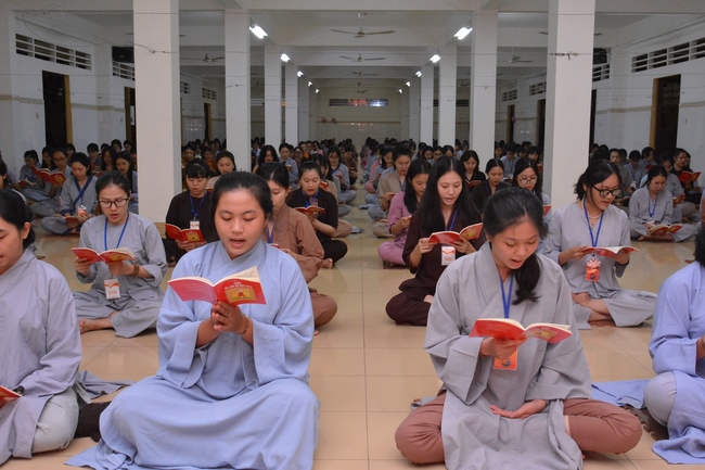 Second day of Summer Retreat 2022 at Hoang Phap Pagoda