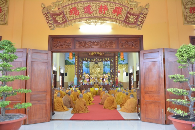 Holding Pravaranà Ceremony of Director Board of Vietnam Buddhist Sangha (DBVBS) in Hoc Mon district