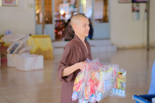The Full Moon Giving Kids at An Huong Pagoda, An Giang