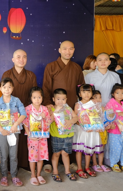 The Full Moon Giving Kids at An Huong Pagoda, An Giang