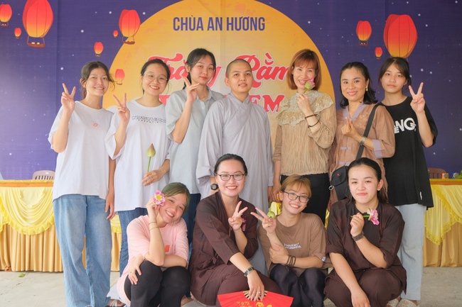 The Full Moon Giving Kids at An Huong Pagoda, An Giang