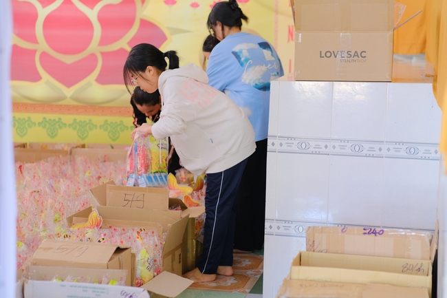 The Full Moon Giving Kids at An Huong Pagoda, An Giang