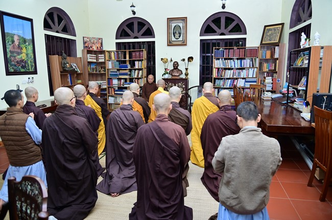 Preaching dharma at Dien Quang pagoda in the second day of propagation trip in the Northern