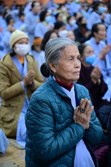 Preaching dharma at Dien Quang pagoda in the second day of propagation trip in the Northern