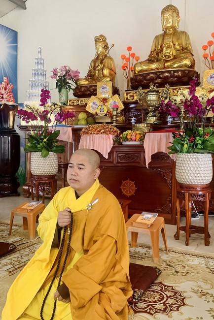The Ceremony of peaceful Prayers, wishing longevity, releasing creatures at Dong Cao Pagoda in early 2023.