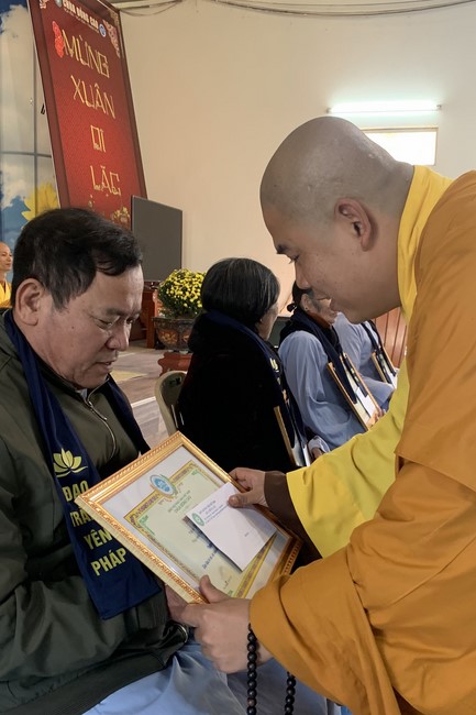 The Ceremony of peaceful Prayers, wishing longevity, releasing creatures at Dong Cao Pagoda in early 2023.