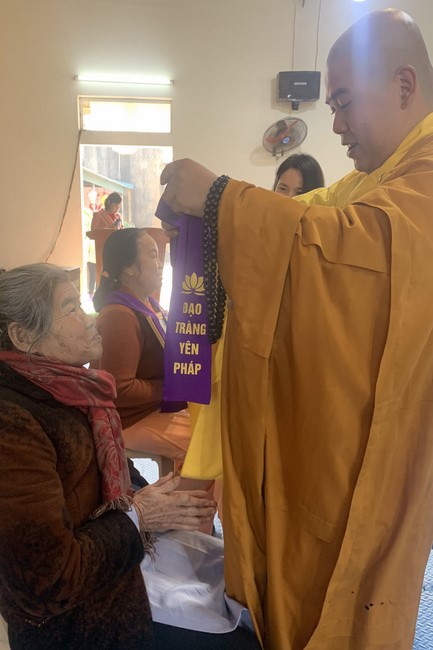 The Ceremony of peaceful Prayers, wishing longevity, releasing creatures at Dong Cao Pagoda in early 2023.