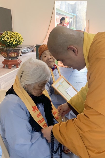 The Ceremony of peaceful Prayers, wishing longevity, releasing creatures at Dong Cao Pagoda in early 2023.