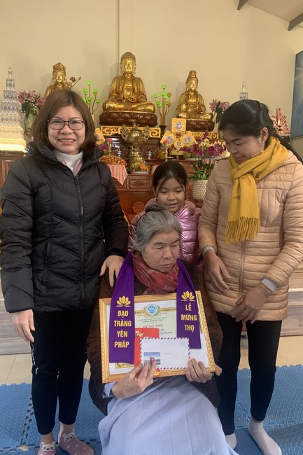 The Ceremony of peaceful Prayers, wishing longevity, releasing creatures at Dong Cao Pagoda in early 2023.