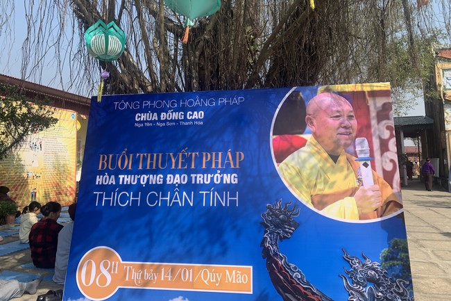 The Ceremony of peaceful Prayers, wishing longevity, releasing creatures at Dong Cao Pagoda in early 2023.