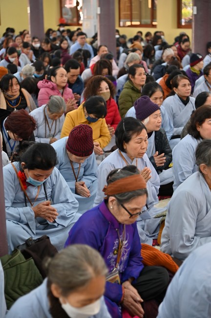 Preaching dharma at Hoa Phuc pagoda in the third day of propagation trip in the Northern