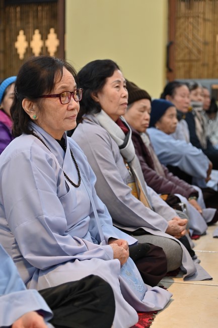 Preaching dharma at Hoa Phuc pagoda in the third day of propagation trip in the Northern