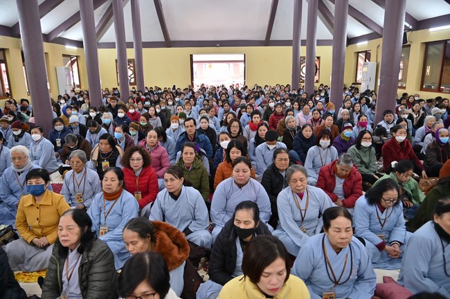 Preaching dharma at Hoa Phuc pagoda in the third day of propagation trip in the Northern
