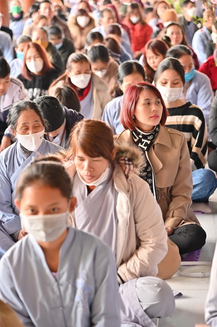 Preaching dharma at Hoa Phuc pagoda in the third day of propagation trip in the Northern