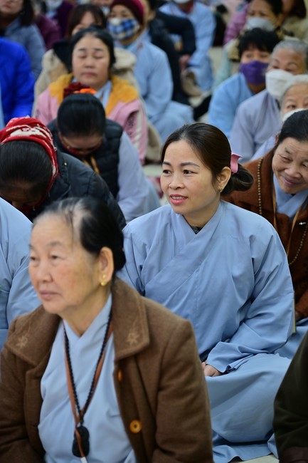 Preaching dharma at Hoa Phuc pagoda in the third day of propagation trip in the Northern