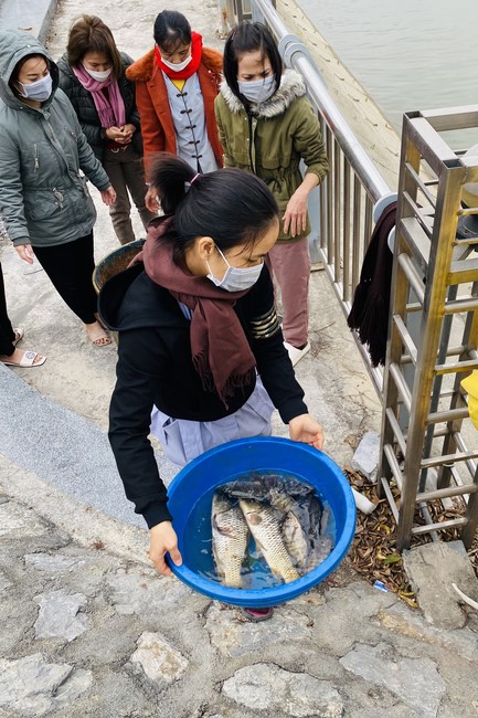 Charity and year - end creature releasing of Dong Cao Pagoda, Thanh Hoa