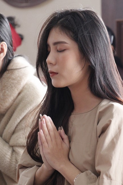 The rite of year end dharma thanking at Giai Lam pagoda